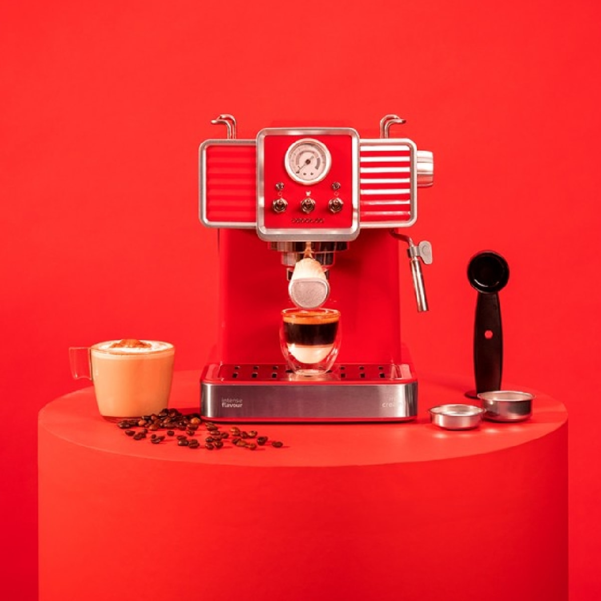 Cafetera Express Power Espresso 20 Tradizionale Light Red. 1350 W, Tecnología Fo