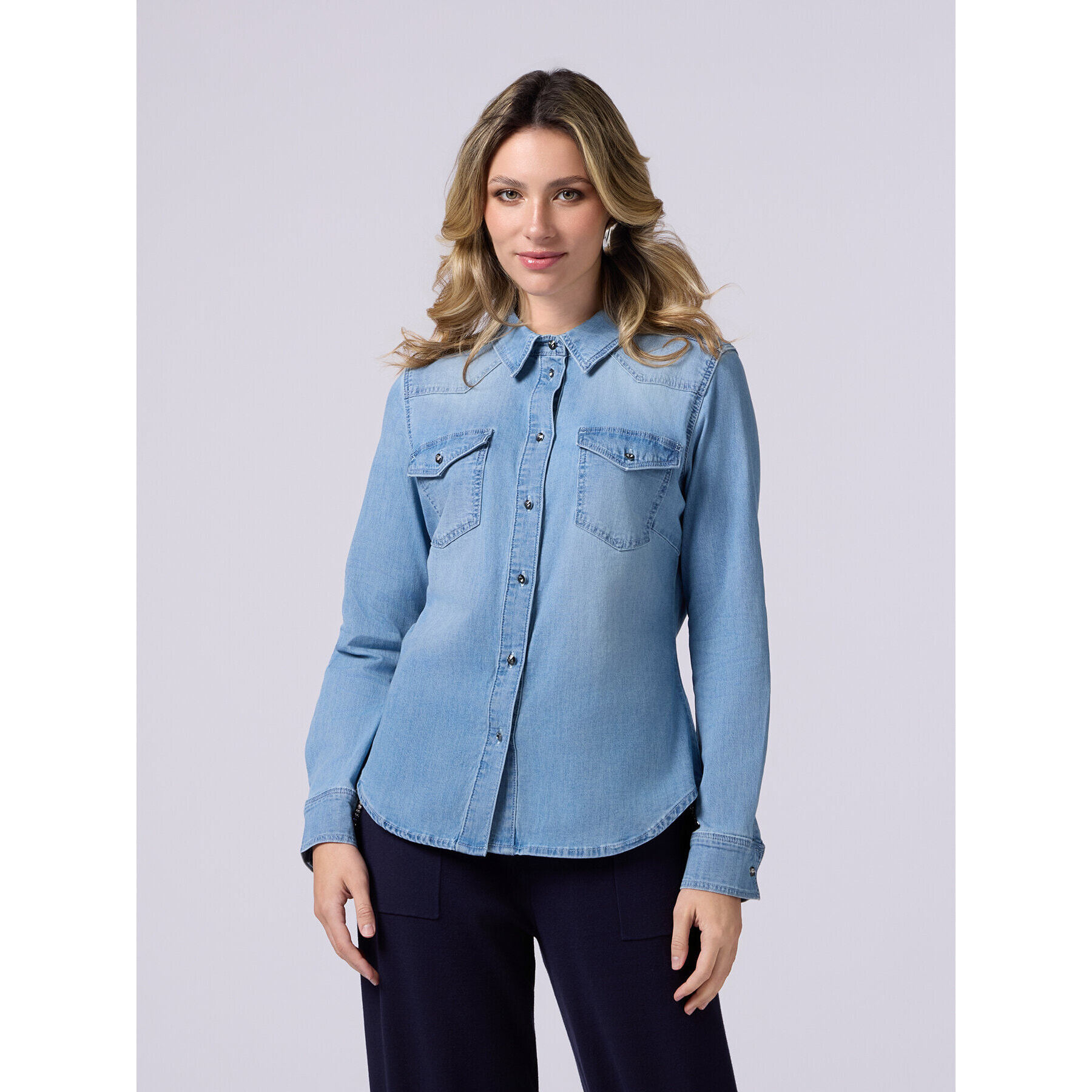 Oltre - Camicia in denim - Azzurro