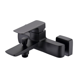 Brevis mitigeur baignoire mural à levier 150 mm, sans ensemble de douche, noir mat (SATBSBRE222C)