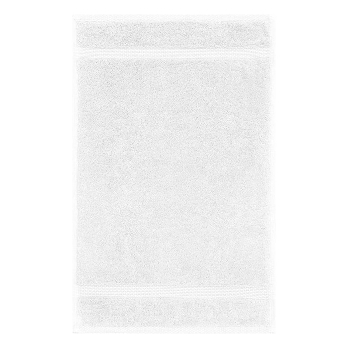 Serviette invites pur coton 550 g/m² uni blanc Elea blanc