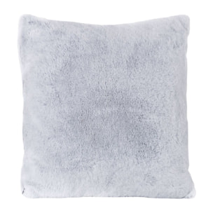 Coussin fausse fourrure uni MOUNTAIN blanc