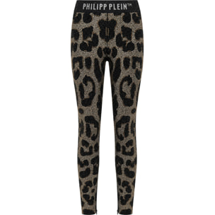 PHILIPP PLEIN Leggings deportivos LEOPARD