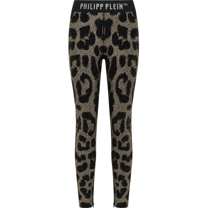 PHILIPP PLEIN Leggings deportivos LEOPARD