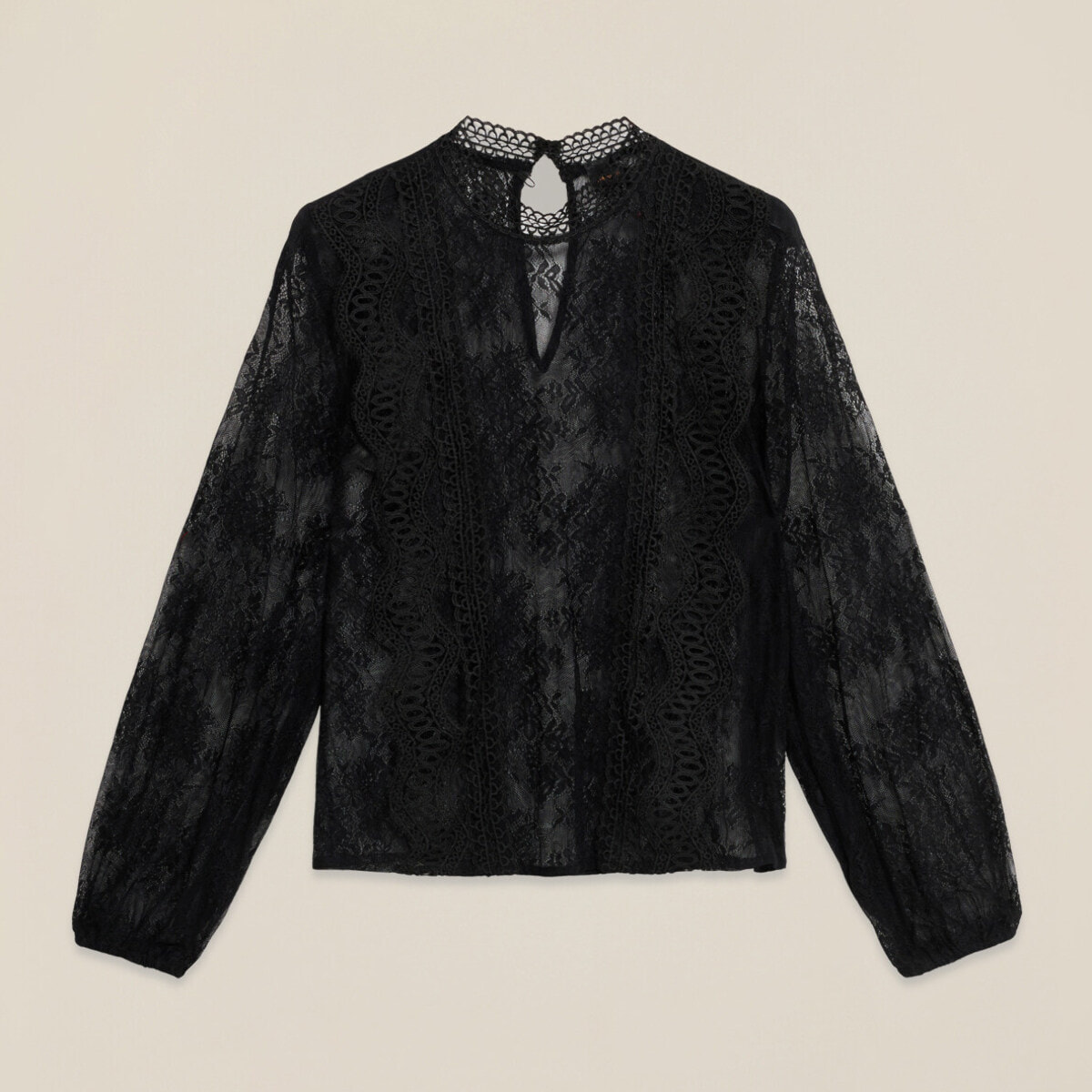 Oltre - Blusa de encaje - Negro
