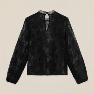 Oltre - Blusa de encaje - Negro