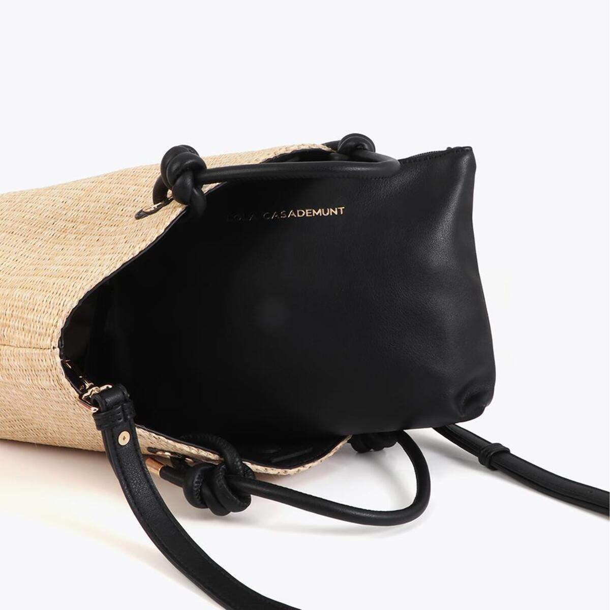 Borsa tote effetto rafia