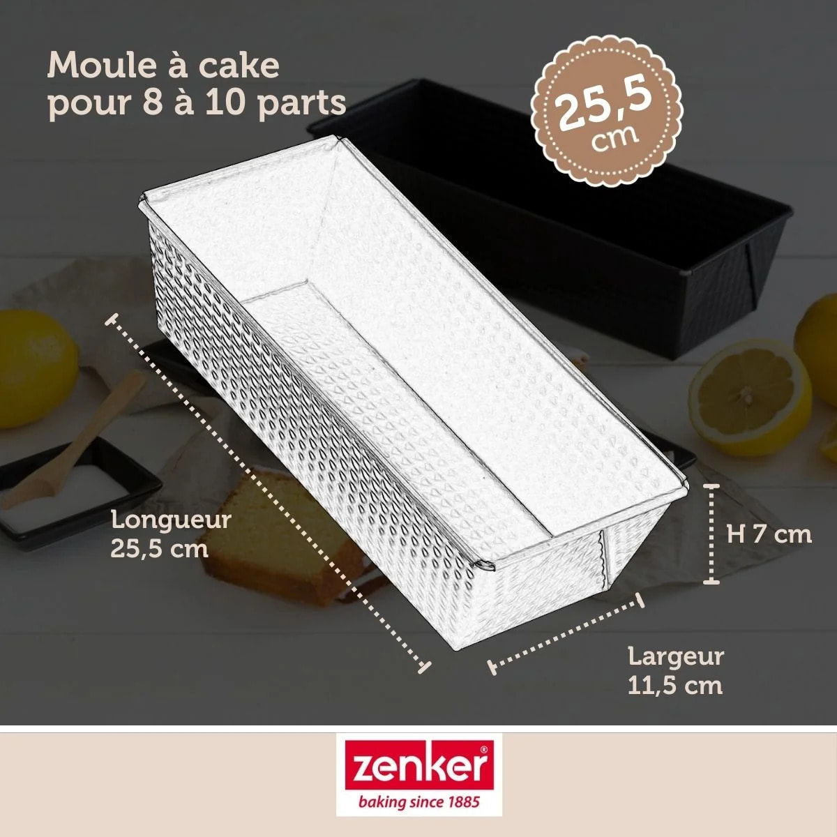 Set pâtisserie avec moule à cake, 2 bols à mixer, verre mesureur et spatule Zenker
