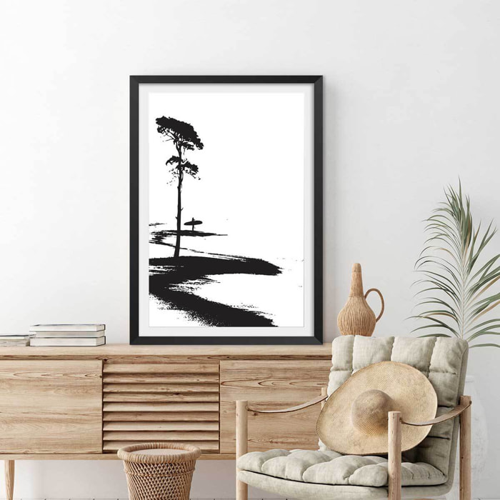 Poster surfing les landes Affiche seule