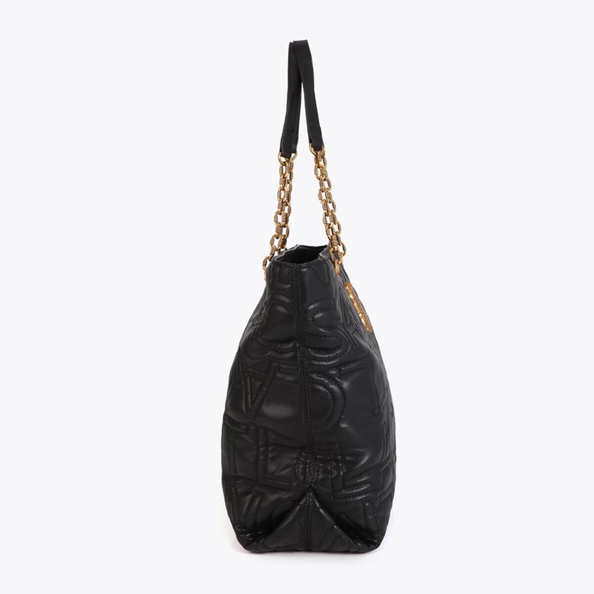 Shopper con cuciture del logo