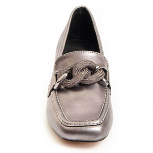 Zapato De Tacón - Gris - Altura: 6 Cm