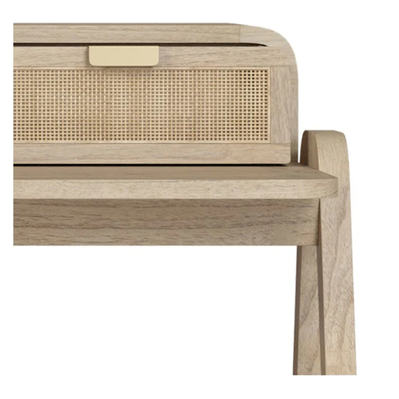 Bureau en bois de mindi et cannage - Khao