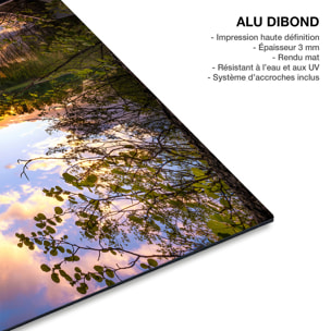 Tableau paysage Reflet dans le bateau Tableau alu Dibond