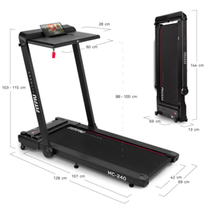 Cinta de correr con soporte para PC FITFIU 16km/h,1875w, conectividad app