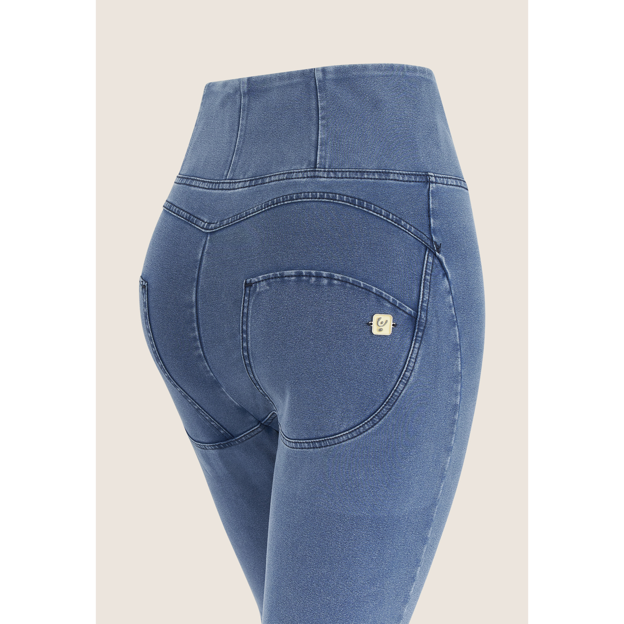 Jeggings push up WR.UP® curvy vita alta con zip gamba skinny