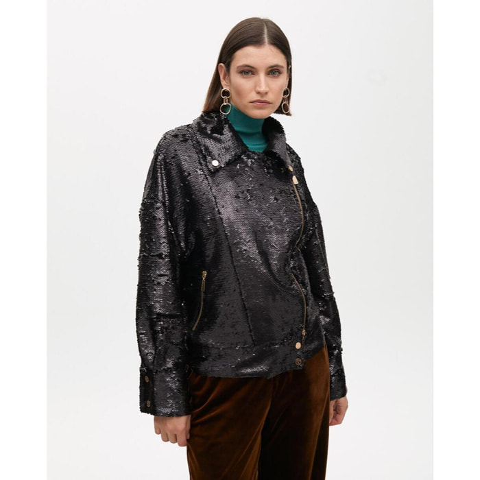 Giacca Biker di Paillettes