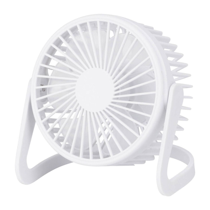 Home Ventilador de mesa USB Ø14,5x11,5cm en color blanco mate