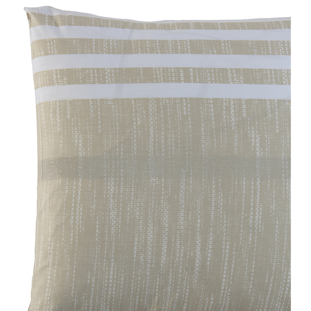 Parure housse de couette en coton beige
