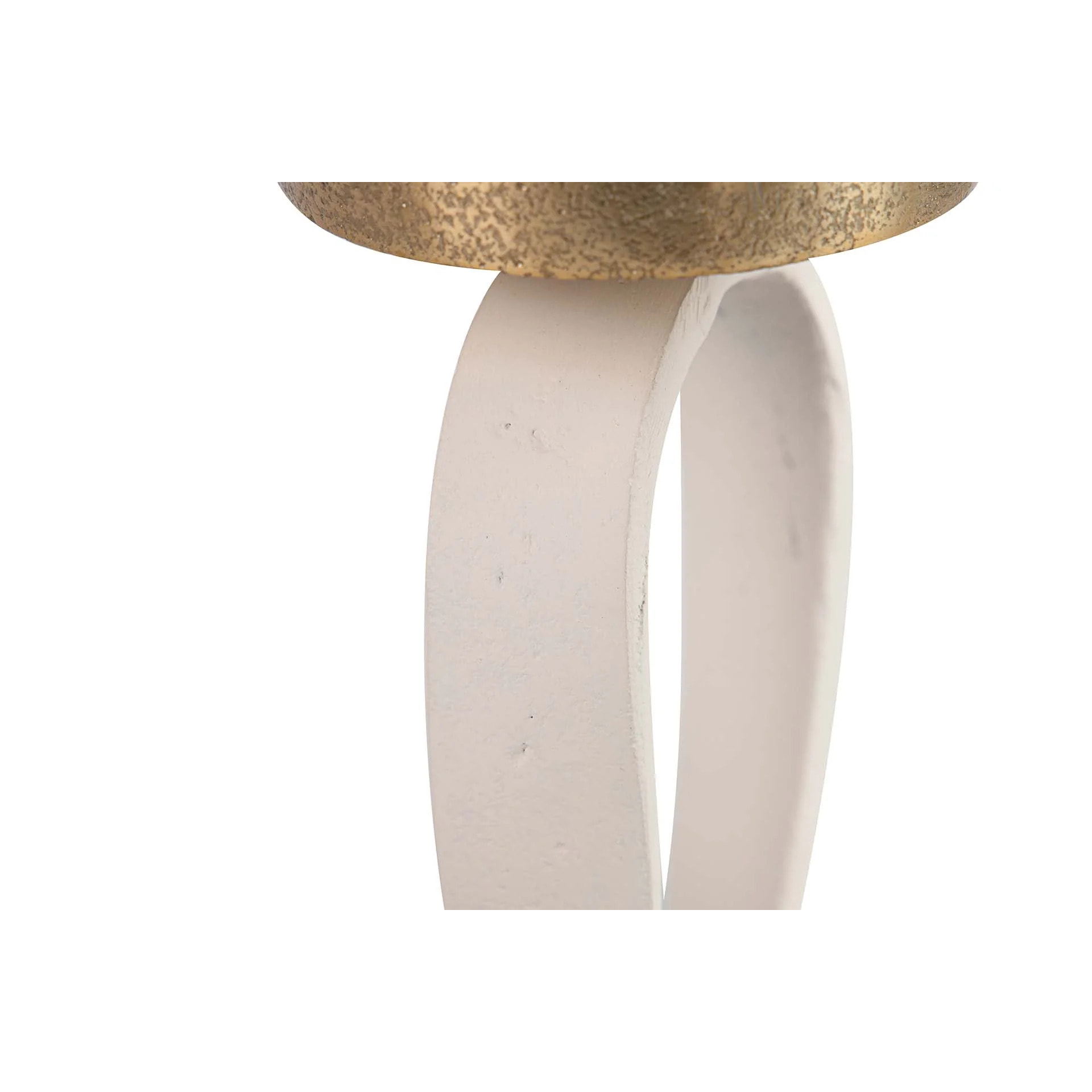 Candelabro Aluminio Blanco / Dorado 23x24x31 Cm