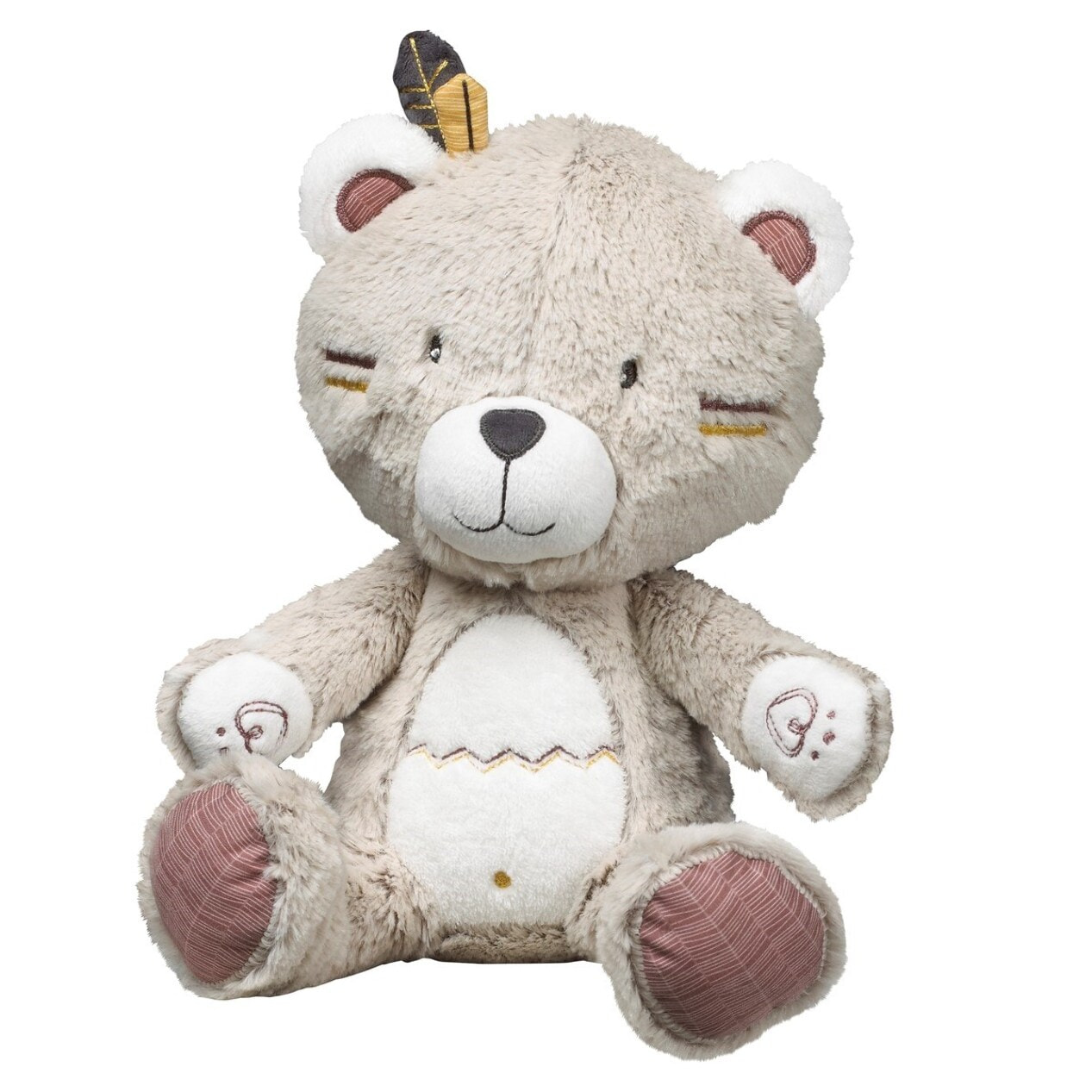 Doudou Ours en velours beige