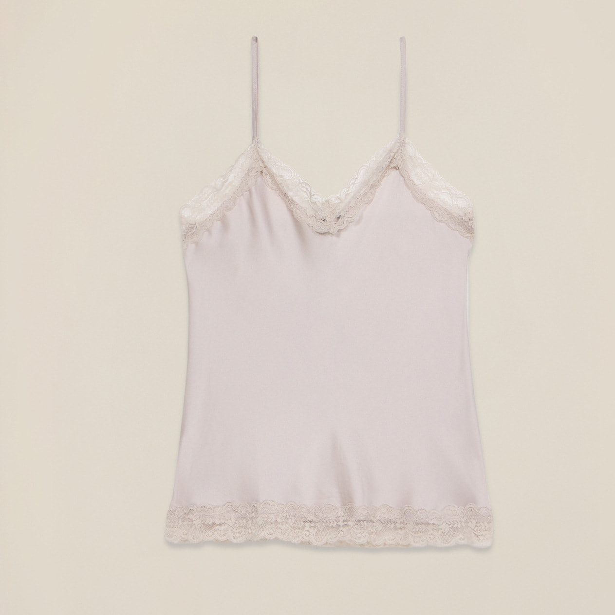 Oltre - Top lingerie in raso e pizzo - Beige