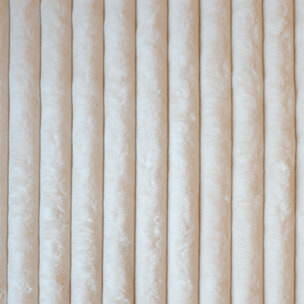 Tissu  côtelé  imitation fourrure - Ecru