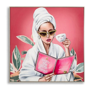 DIPINTO SU TELA LACCATO LUXURY SPA C/CORNICE -A- CM 82X4X82