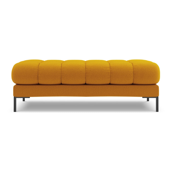 Banc "Bali" 2 places en tissu structurel jaune
