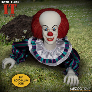 Stephen Kings It 1990 Mds Roto Peluche Bambola Pennywise 46 Cm Mezco Toys