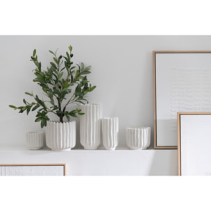 J-Line Tableau Traits Toile Blanc Assortiment De 3