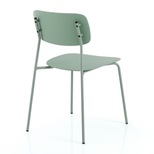 Tomasucci Lot de 4 Chaises VERTS PRIMAIRE