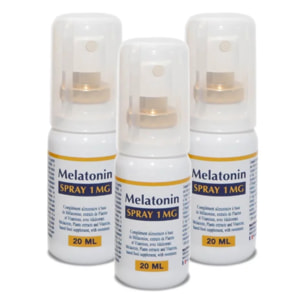 NUTRIEXPERT - Mélatonin Spray 1mg - Favorise L'Endormissement - Améliore Le Sommeil - Evite Les Insomnies Dues Au Décalage Horaire - Spray Lingual Action Rapide - Sans Accoutumance - Lot de 3 produits