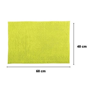 Lot de 2 tapis de bain CHENILLE 40x60 Vert Pistache MSV