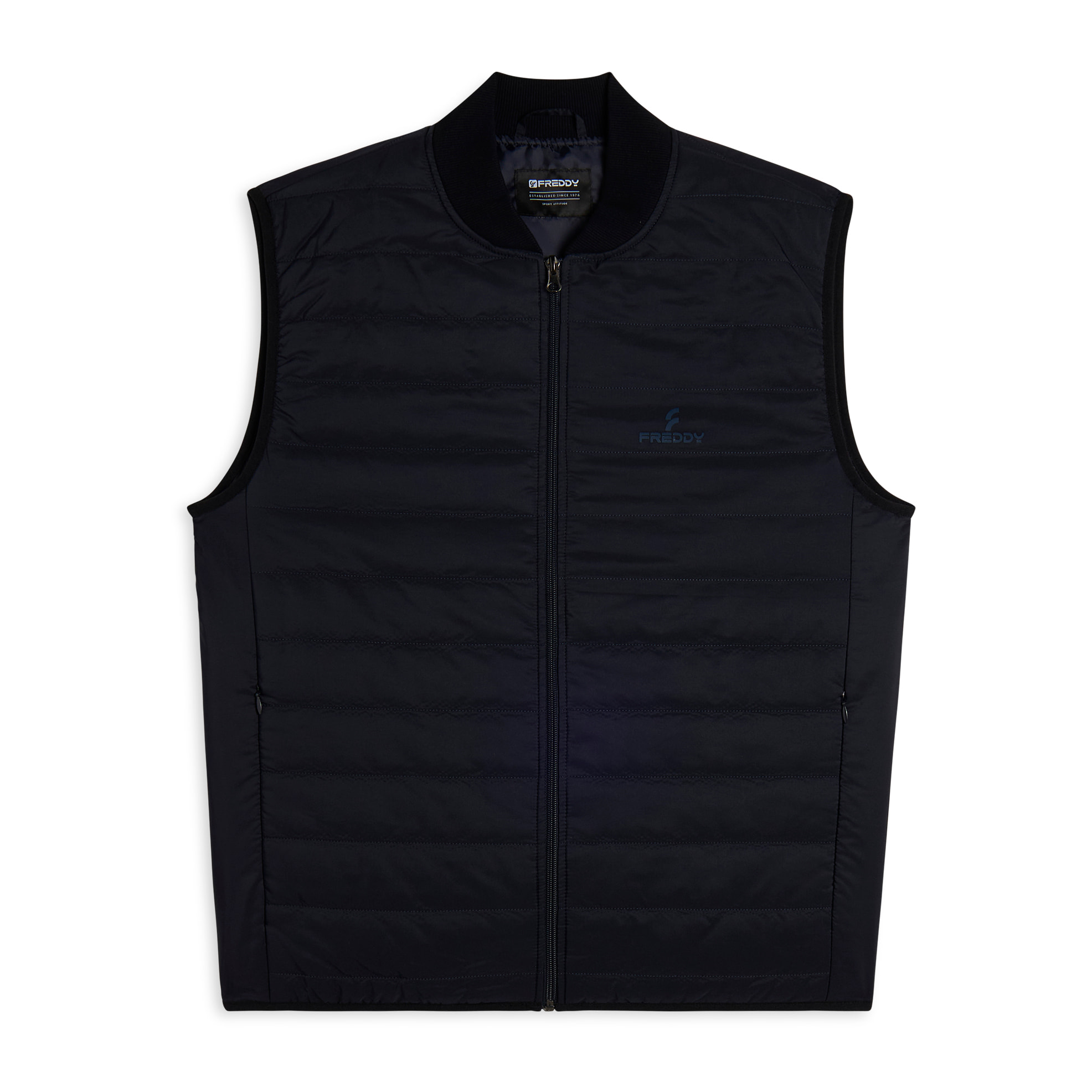 Gilet imbottito con collo alla coreana