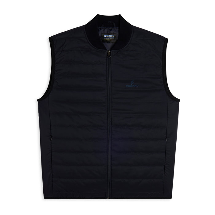 Gilet imbottito con collo alla coreana