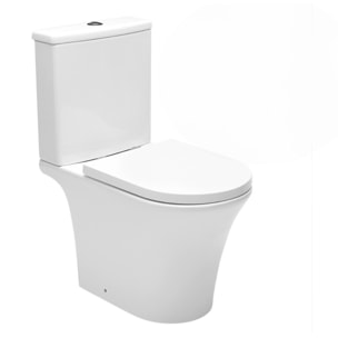 lot de 4 combi WC à poser sans bride, avec abattant softclose - remplissage par le bas (SATBRE030RREXVP-GVP04)