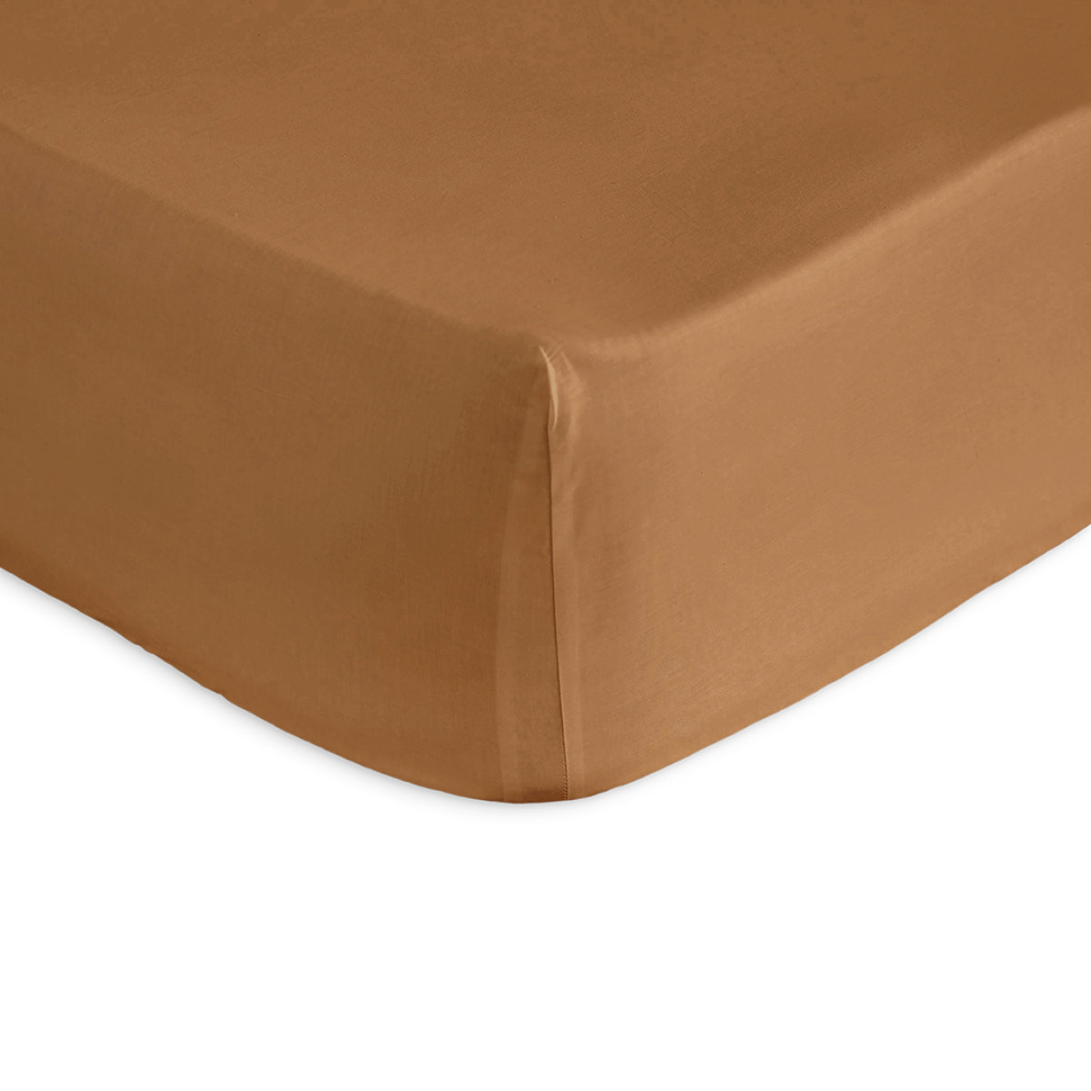 Drap housse PURE en coton percale toffee