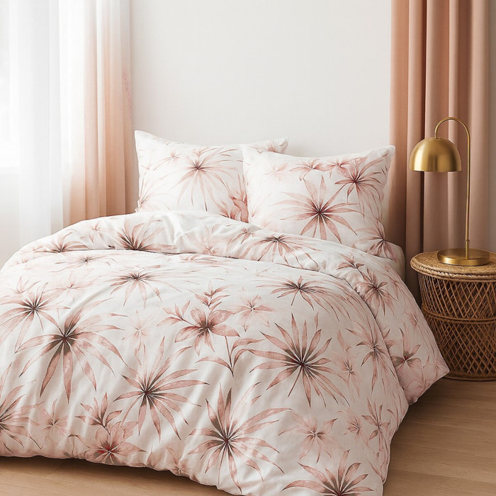 Parure housse de couette 100% percale de coton - Rosavela