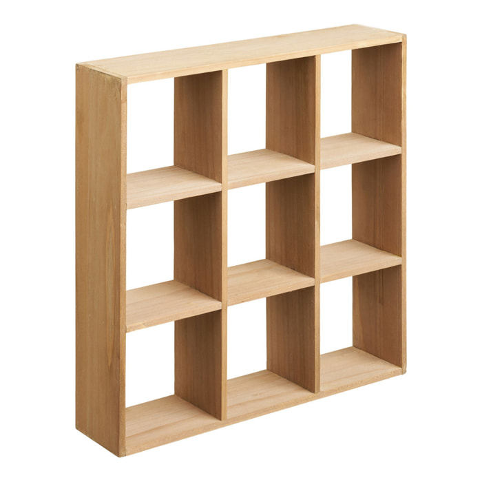 Mensola da parete Moss in pino massiccio naturale 46x10x46 cm