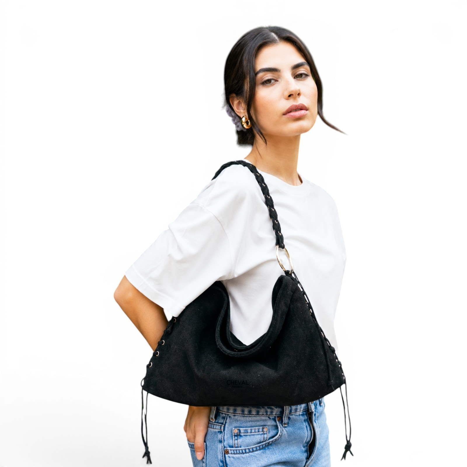 Borsa a Spalla Cheval Firenze Daisy Nero