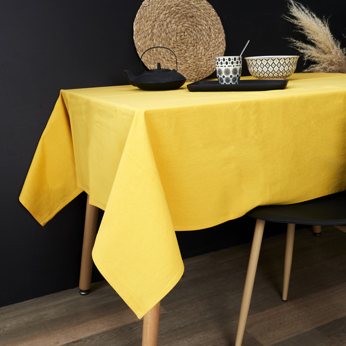 Nappe Coton Moutarde 140x250cm