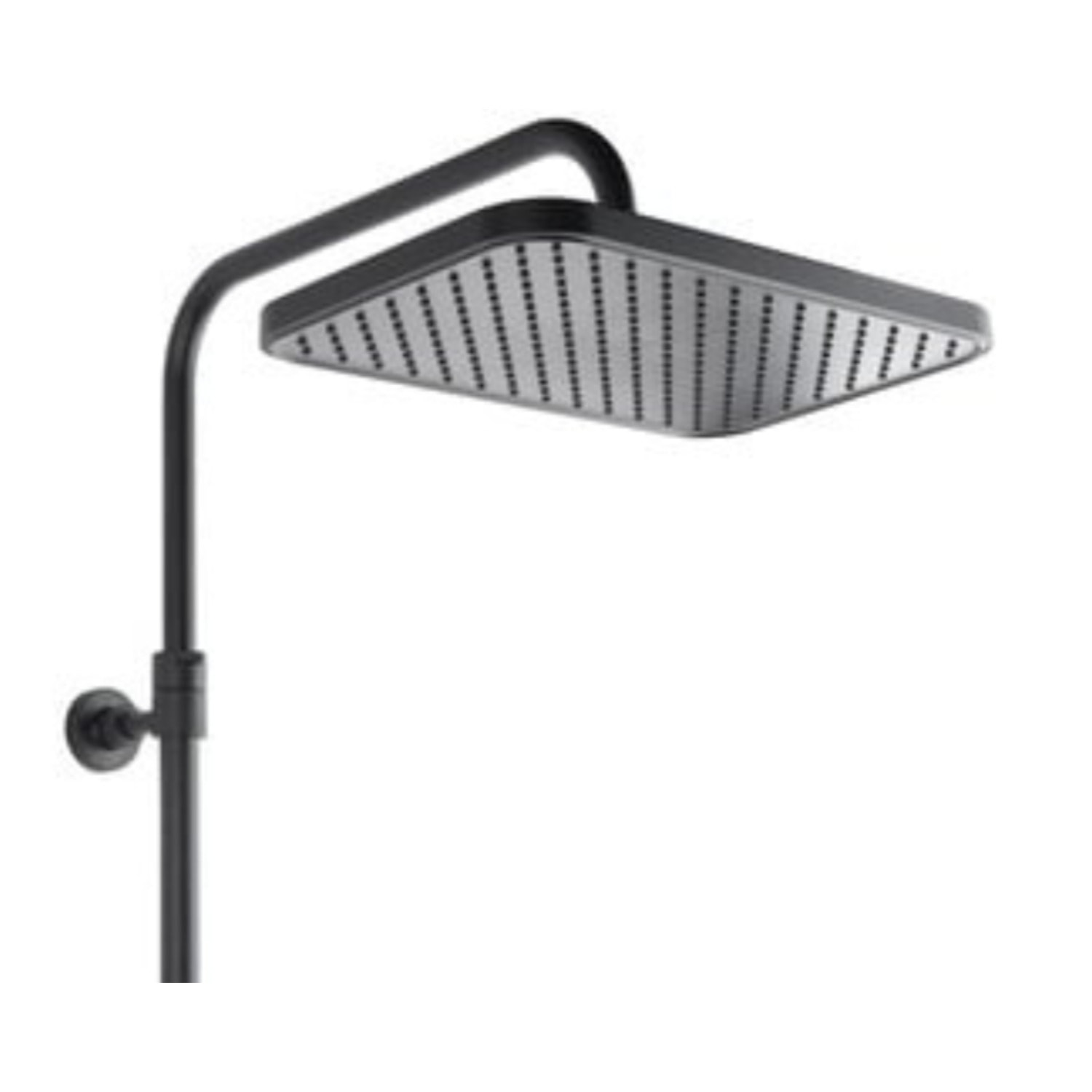 Set de douche avec mitigeur thermostatique + douche de tête + douchette 3 jets, noir mat (SATSSTZC)