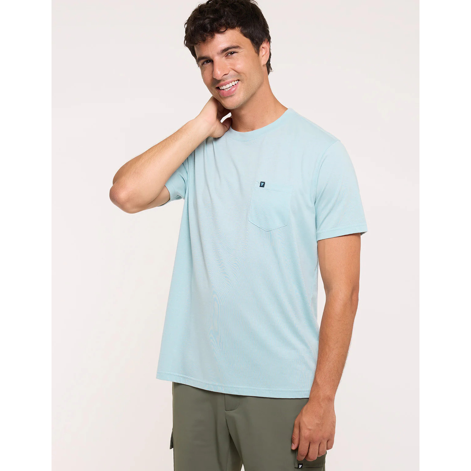Camiseta Manga Corta Azul Celeste - Veira