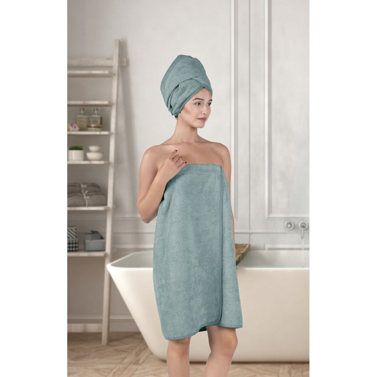 Set Paréo et serviette à cheveux