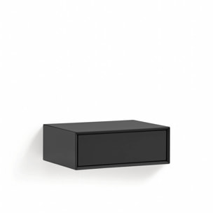 Mesita de noche suspendida Platt 1 cajón negro
