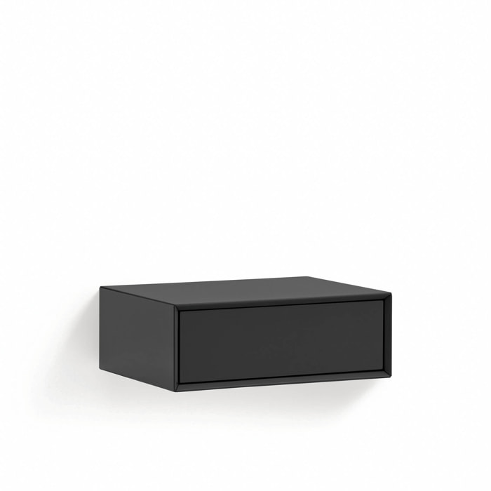 Mesita de noche suspendida Platt 1 cajón negro
