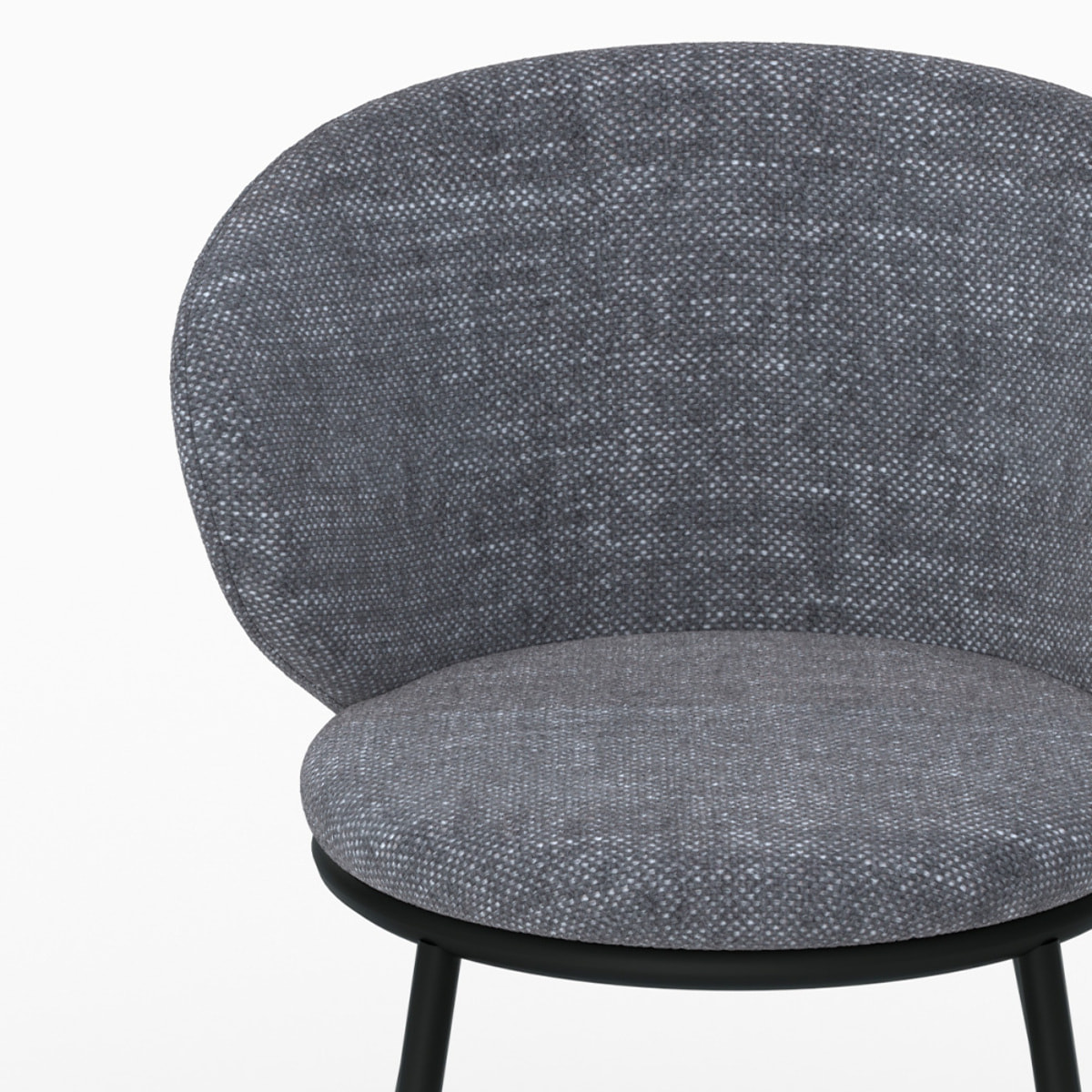 Chaise en tissu gris - Angèle
