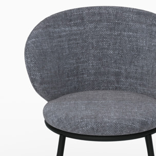 Chaise en tissu gris - Angèle