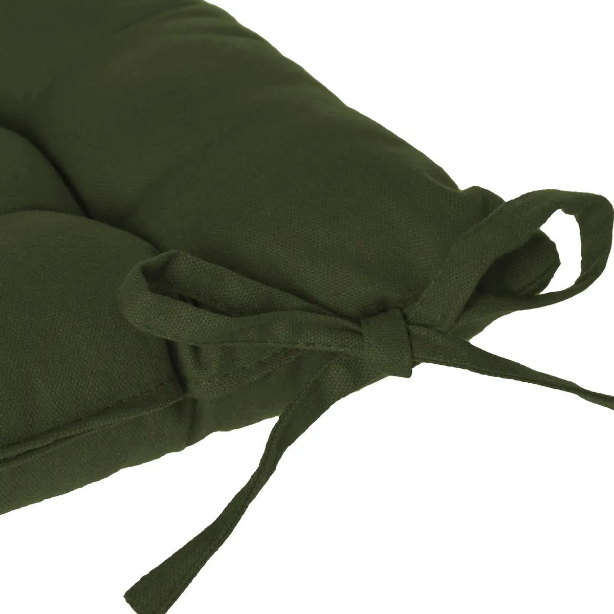Galette de chaise vert kaki 38x38cm