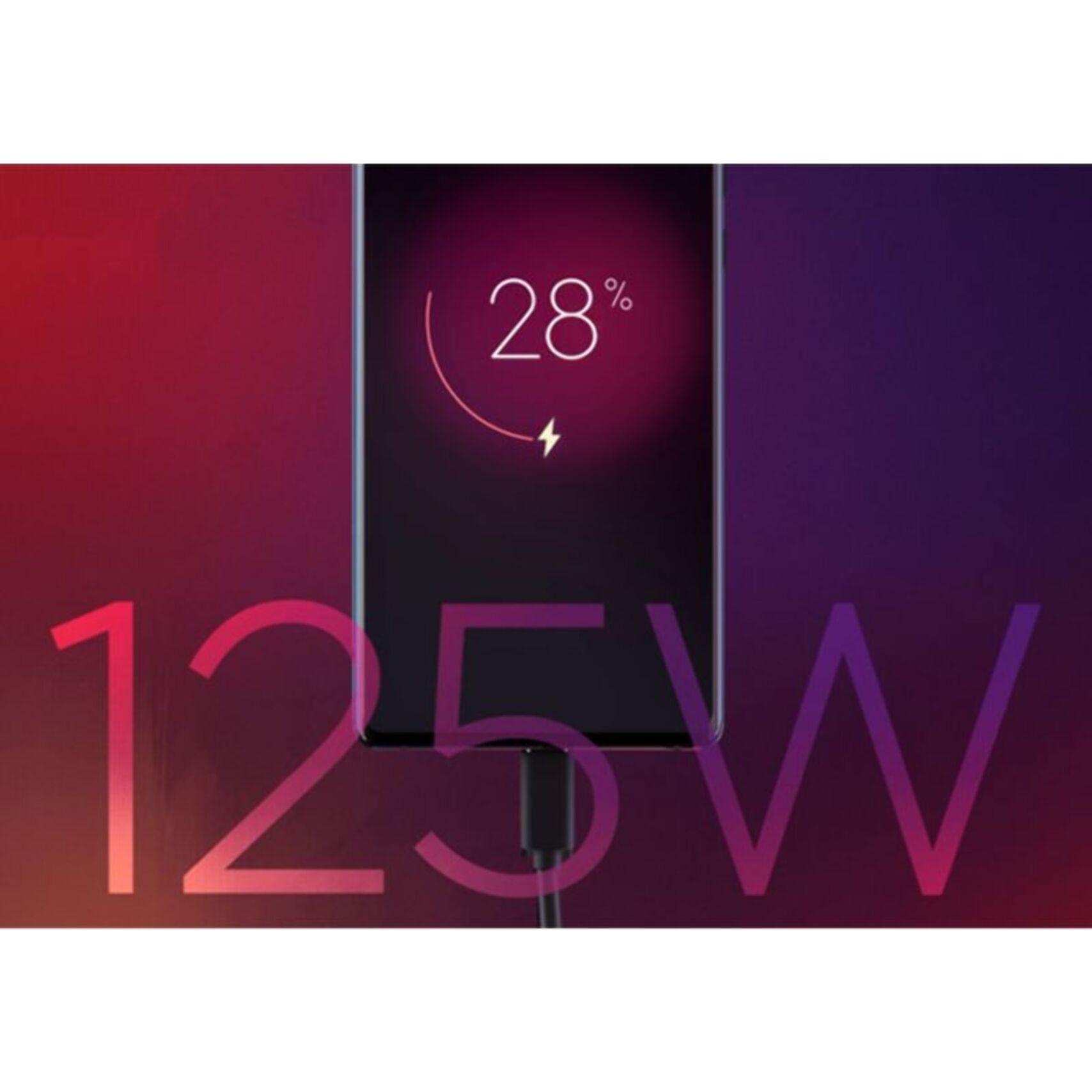 Chargeur + câble MOTOROLA 125W Noir