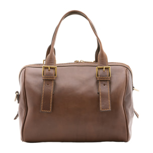 Borsa a bauletto  unisex In Vera pelle Made in Italy 29x27x13 cm